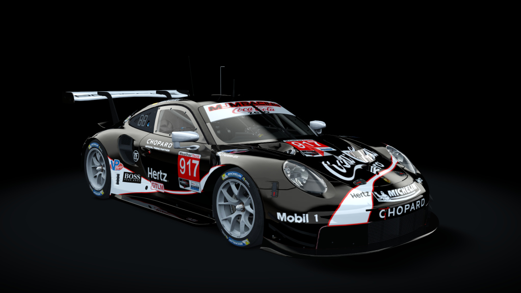 GTLM Porsche 911 RSR GTE IMSA (AC-Friends), skin 2019 MJM Racing Coke Zero #917