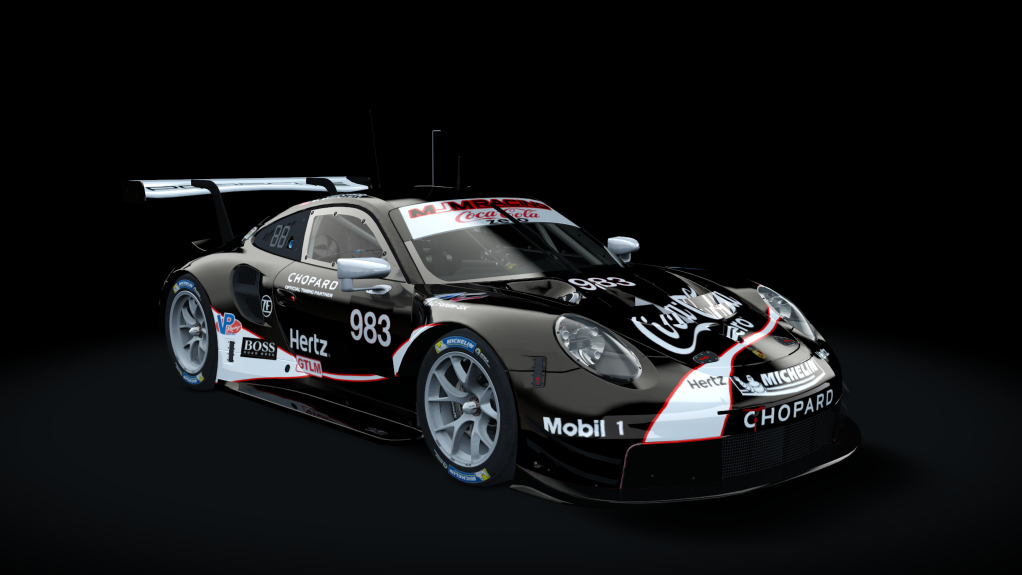 GTLM Porsche 911 RSR GTE IMSA (AC-Friends), skin 2019 MJM Racing Coke Zero