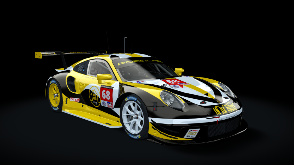 GTLM Porsche 911 RSR GTE IMSA (AC-Friends), skin ACF_Bruxer_68