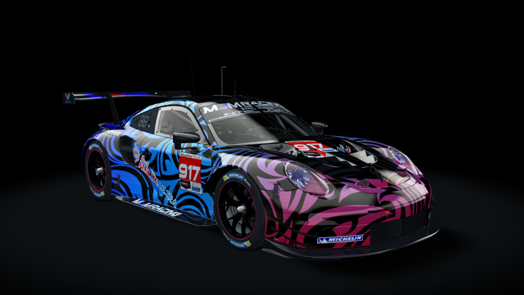 GTLM Porsche 911 RSR GTE IMSA (AC-Friends), skin MJM - Shell Ultra