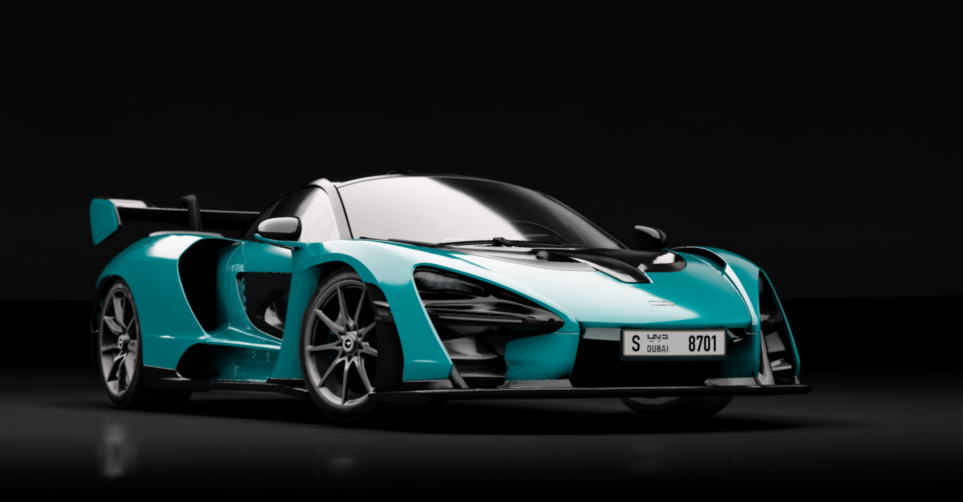 McLaren Senna, skin Fistral Blue-White