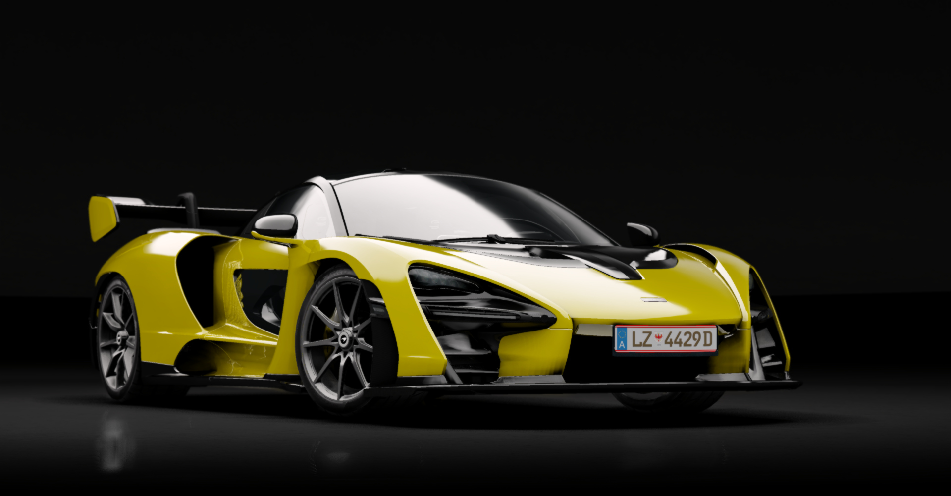 McLaren Senna, skin Sicilian Yellow-Black