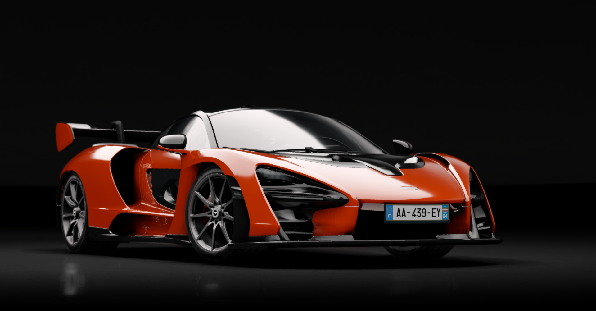 McLaren Senna, skin Volcano Orange-Black