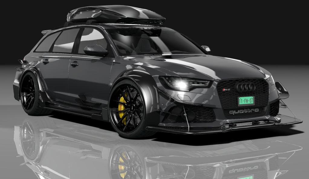 Audi RS6 DTM ROOFBOX S, skin phantom_black_pearl_t