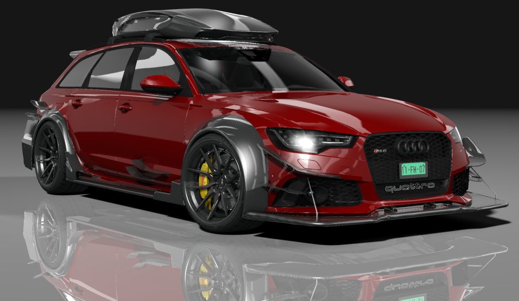 Audi RS6 DTM ROOFBOX S, skin red_brilliant