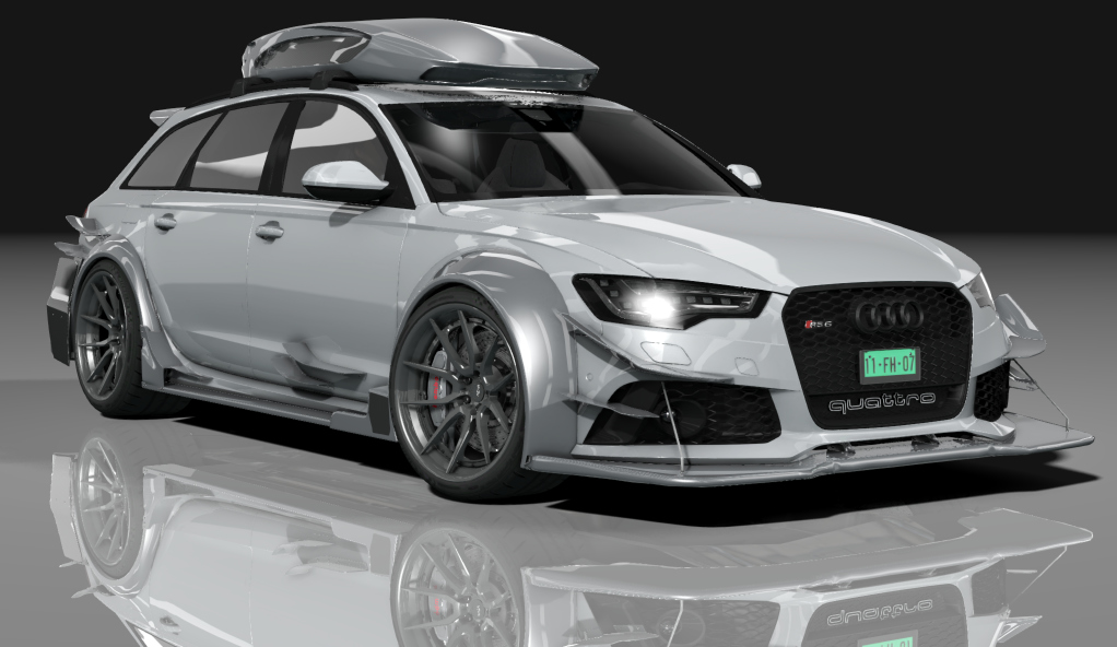 Audi RS6 DTM ROOFBOX S, skin silver_metallic