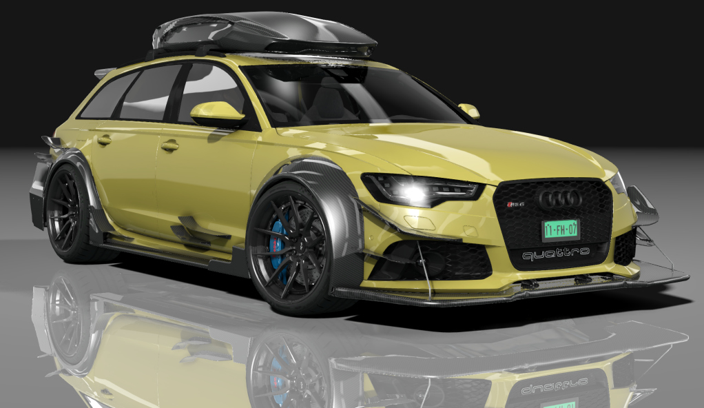 Audi RS6 DTM ROOFBOX S, skin yellow_metallic