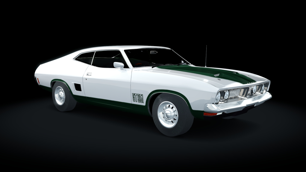 Ford Falcon XB GT 351 1973, skin crystal_white_pearl_green