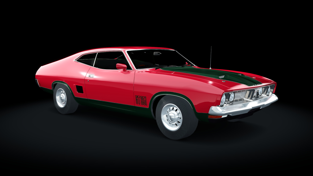 Ford Falcon XB GT 351 1973, skin lightning_red_green