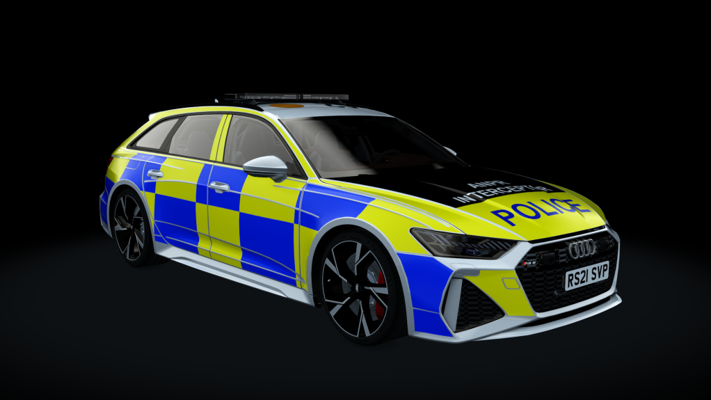 Audi RS6 2021 POLICE, skin Police-White