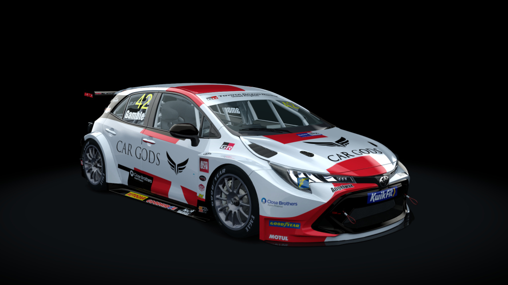 Toyota Corolla BTCC, skin Gamble_42_2023