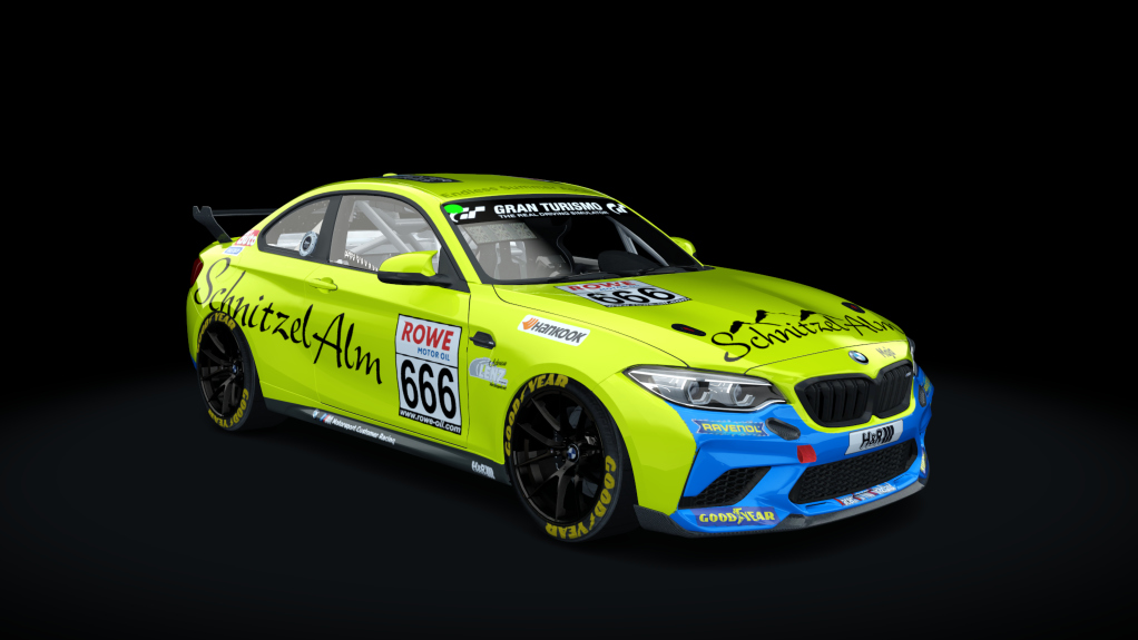 BMW M2 CS Racing, skin BMW Schnitzel Alm Racing 666