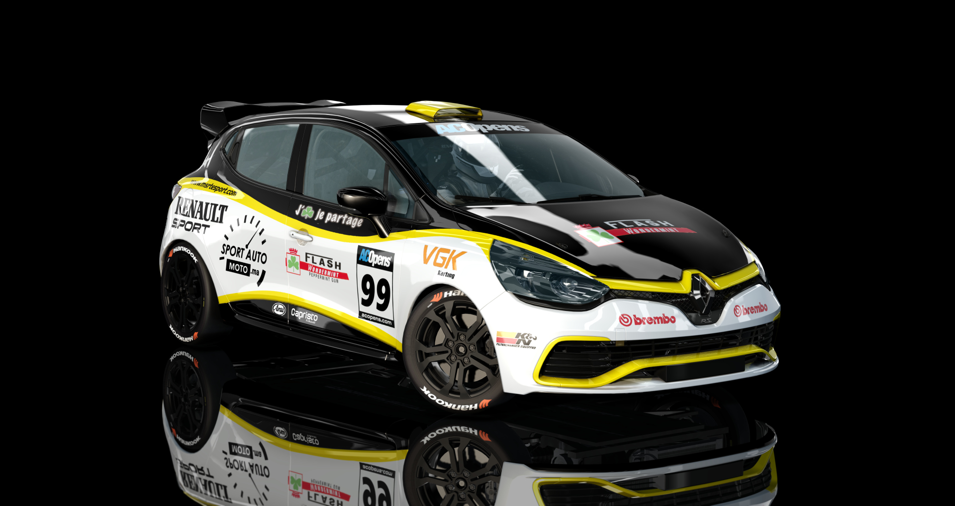 Clio CUP, skin FLASH_RACING