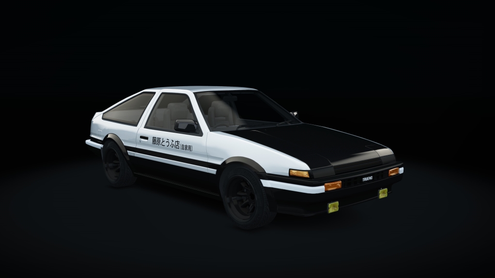 Toyota AE86 Tuned, skin 05_white_carbon