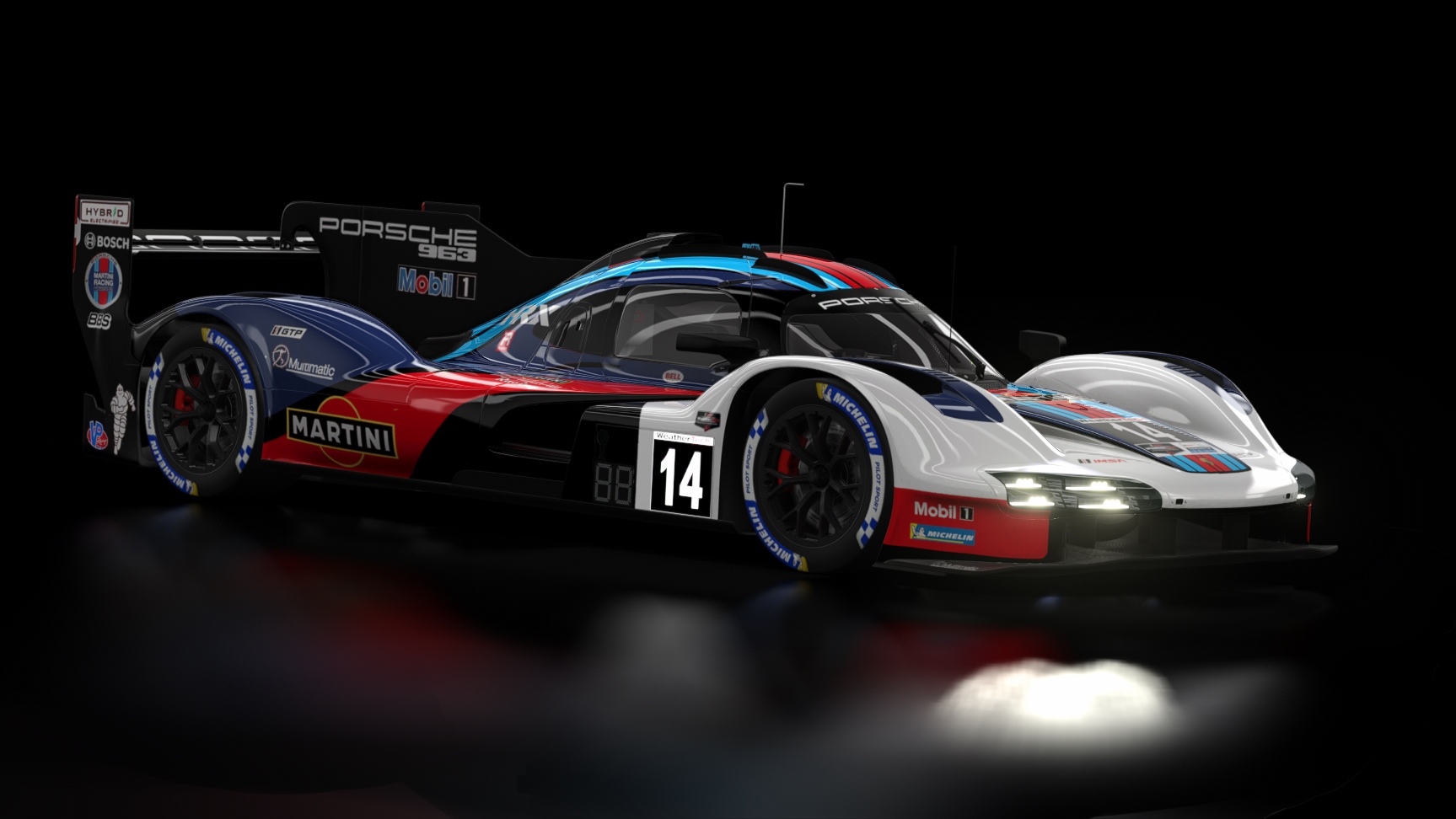 LMH - Porsche 963 2023, skin 14 Martini IMSA GTP