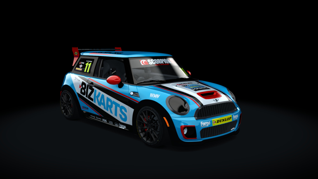 Mini Cooper Cup UK, skin bizkarts