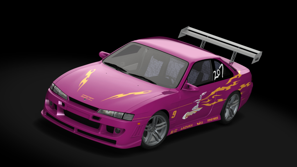 Nissan s14 letty From The Fast And Furious, skin letty_with_number