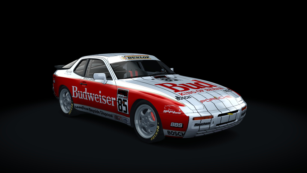 Porsche 944 Turbo Cup, skin budweiser