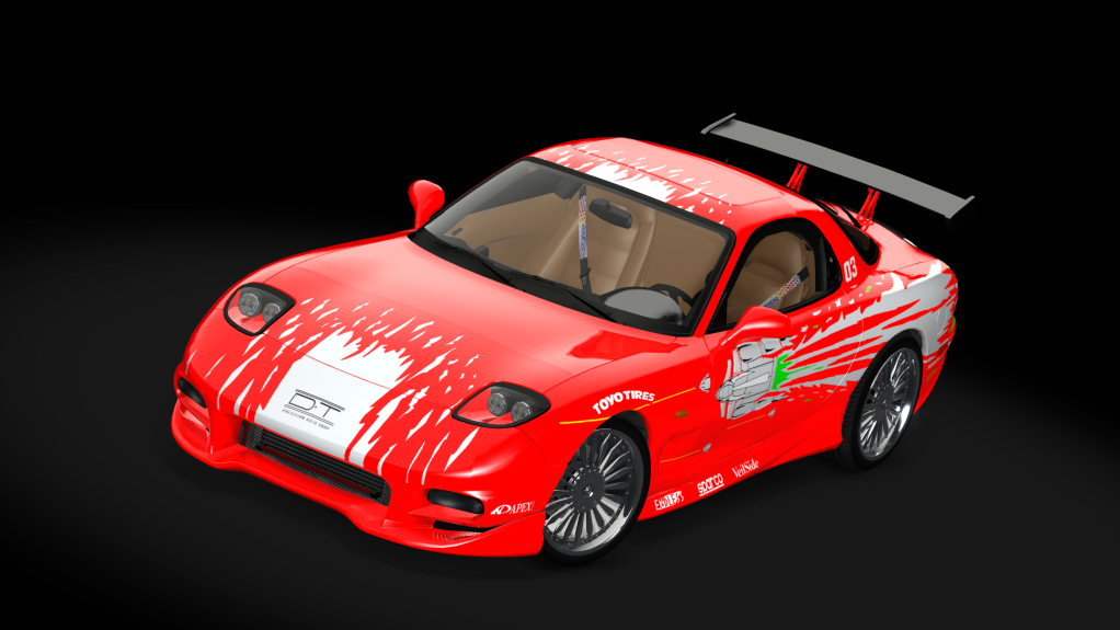 Mazda RX-7 Toretto from the fast and the furious, skin DOM