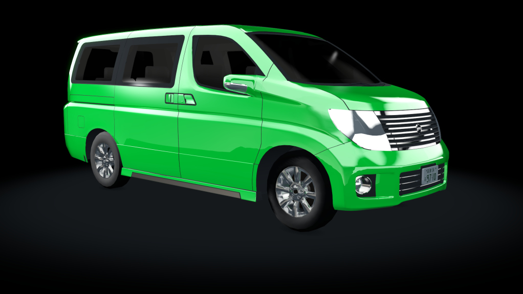 Traffic Nissan Elgrand E51, skin 01_dark_green_pearl_met