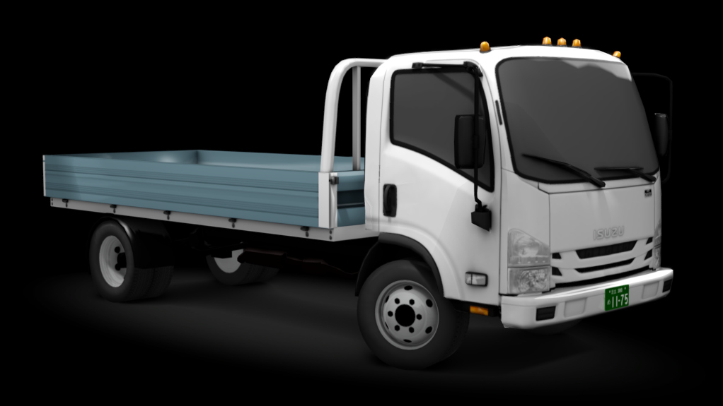 τraffic jp - Isuzu NPR Flatbed, skin white