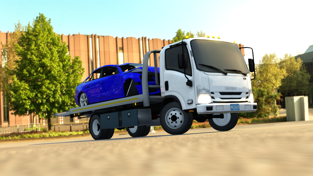 τraffic jp - Isuzu NPR Hauler Loaded, skin blue audi