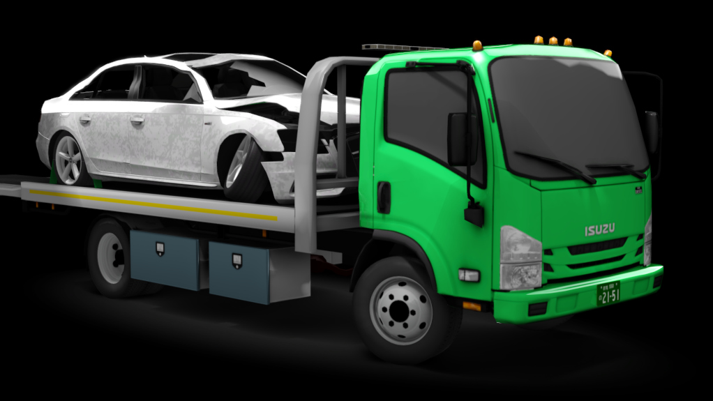 τraffic jp - Isuzu NPR Hauler Loaded, skin green