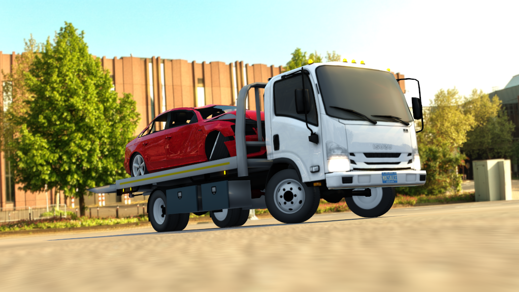 τraffic jp - Isuzu NPR Hauler Loaded, skin red audi