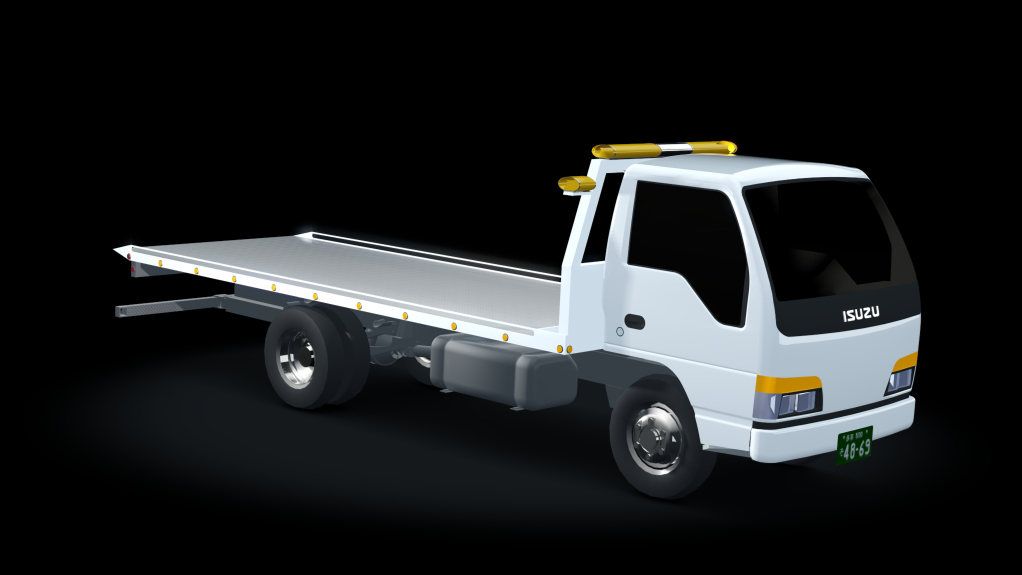 Traffic Isuzu NKR 55 Flatbed Towtruck, skin 02_super_white