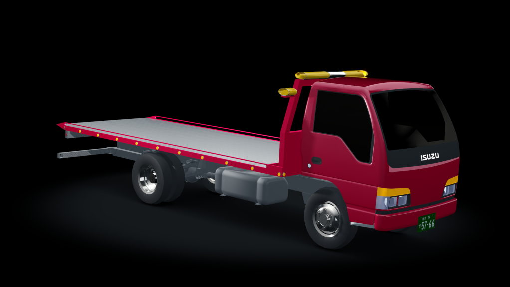 Traffic Isuzu NKR 55 Flatbed Towtruck, skin 06_super_red