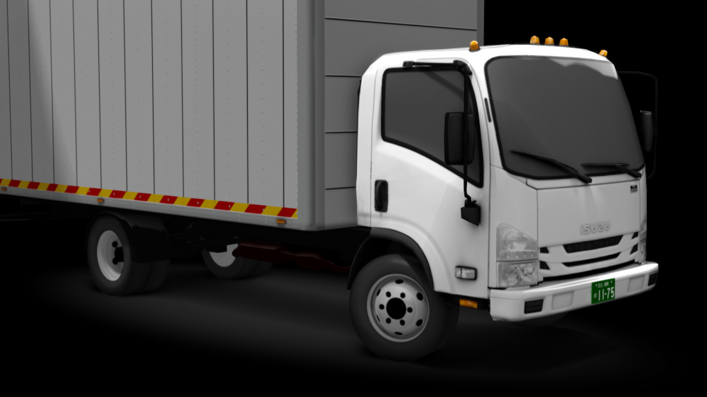 τraffic jp - Isuzu NPR Truck CT, skin white