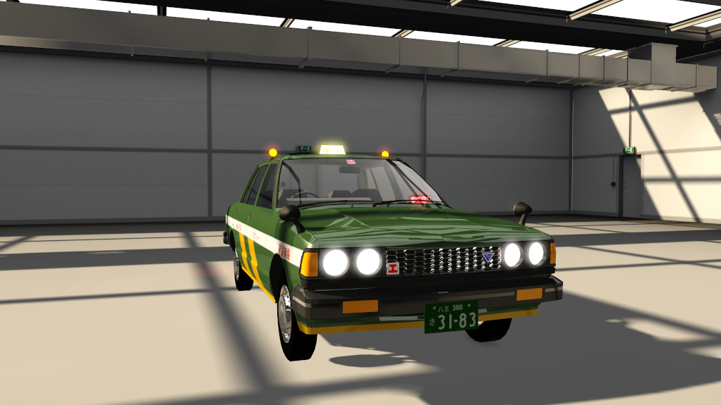 Nissan Bluebird U12 Traffic taxi, skin 01_green