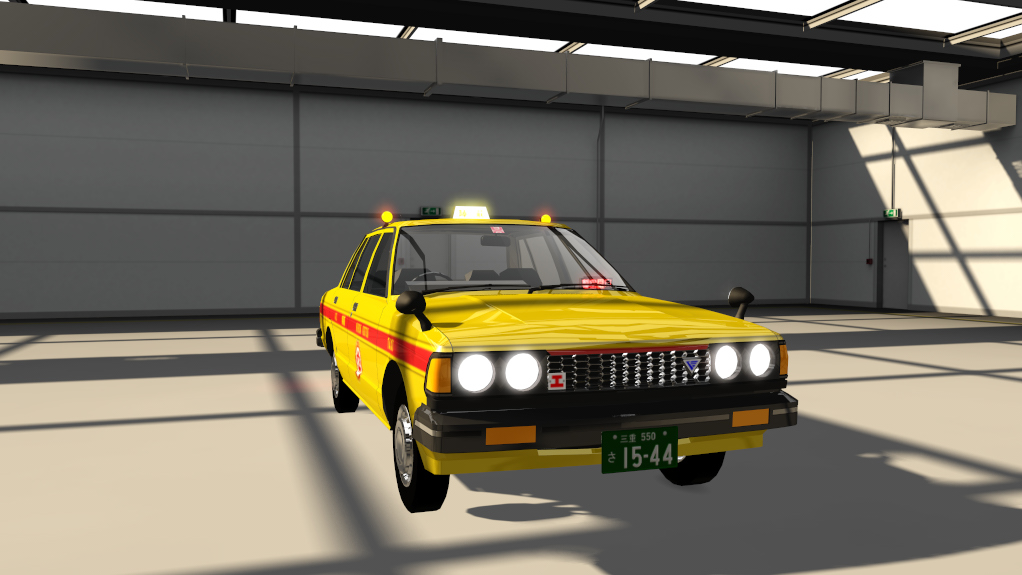 Nissan Bluebird U12 Traffic taxi, skin 01_yellow_more