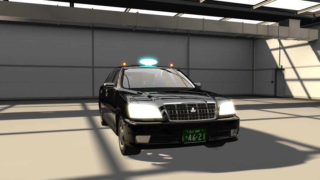 Toyota Crown S170 Traffic taxi, skin 01_black