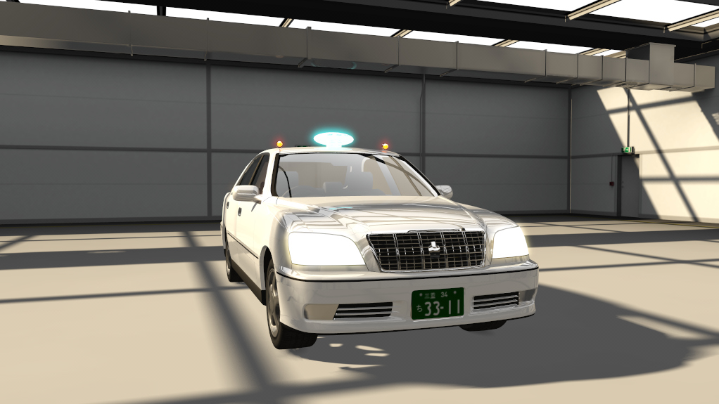 Toyota Crown S170 Traffic taxi, skin 02_super_white