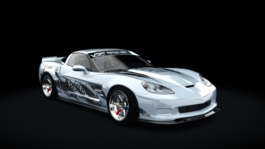 VDC Chevrolet Corvette C6 Public 2.0, skin corvette white chrome